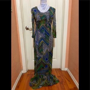 Beautiful sheer maxi dress lucky brand boho bohemian size S